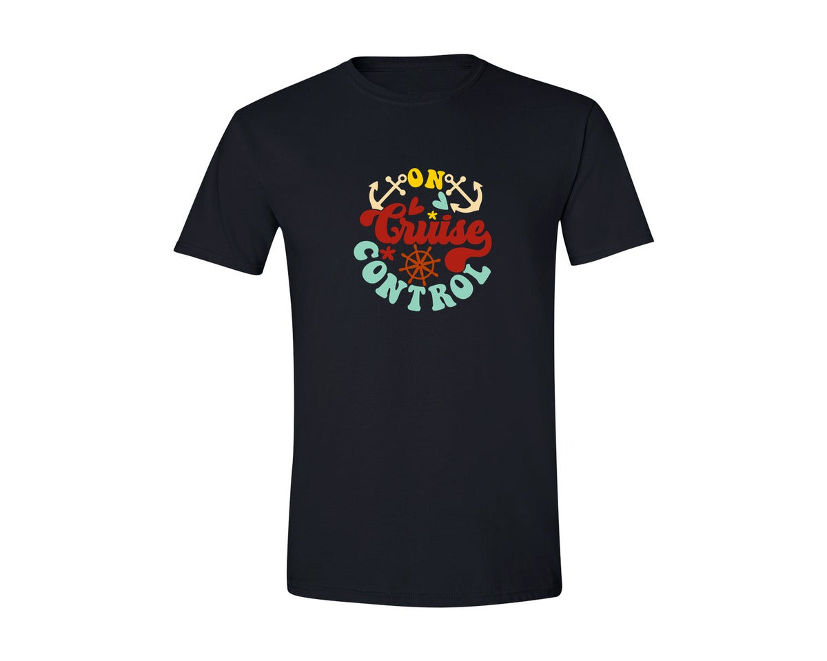 brand:Generic|color:Black|On Cruise Control Summer Cruise Graphic T-Shirt