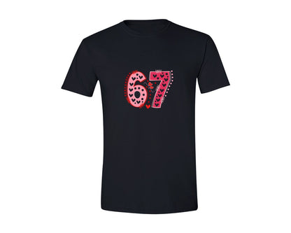 brand:Generic|color:Black|Six Seven 6 7 Valentines Day Trend 2 Graphic T-Shirt