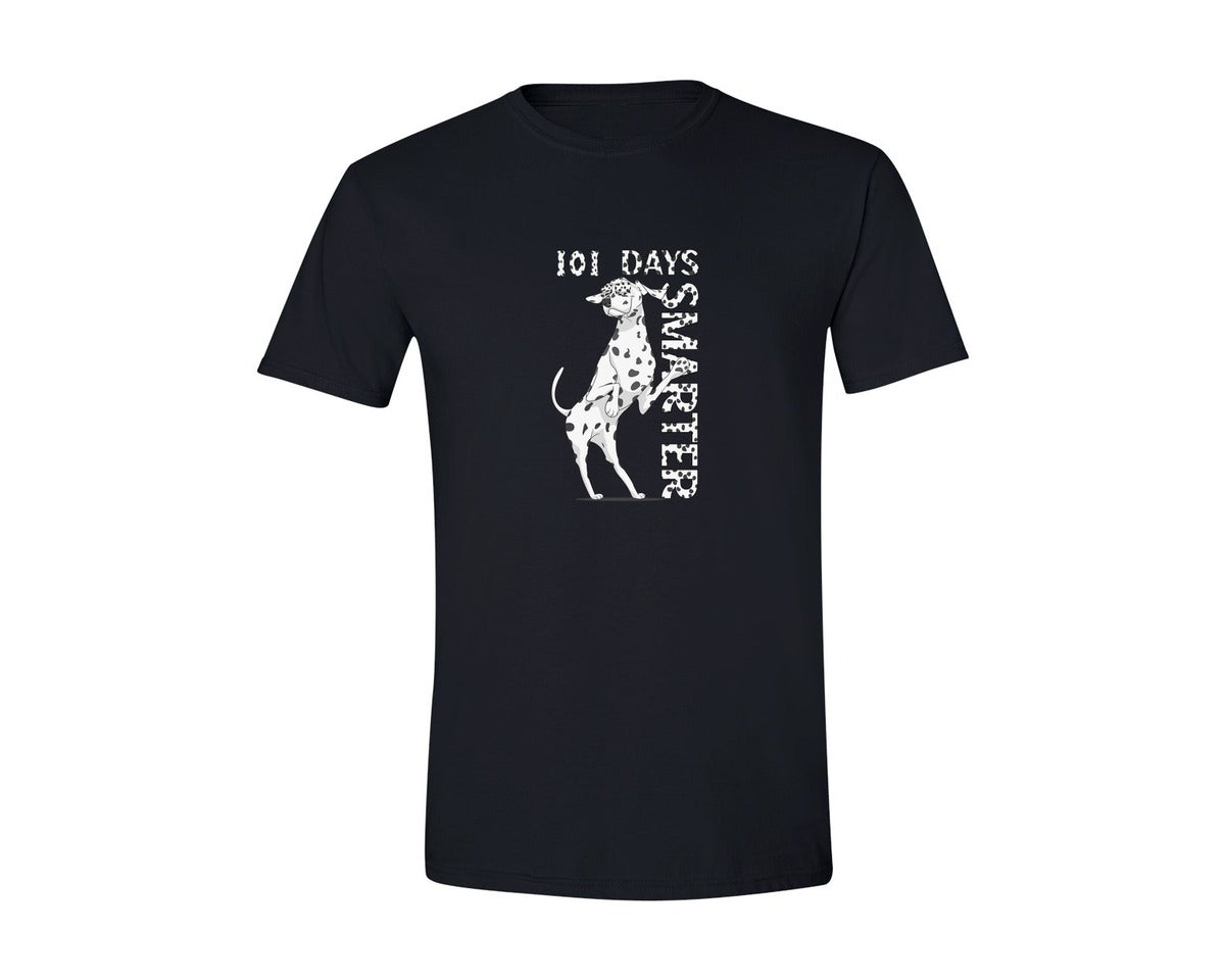 brand:Generic|color:Black|101 Days Of School Dalmatian Dog 4 Graphic T-Shirt