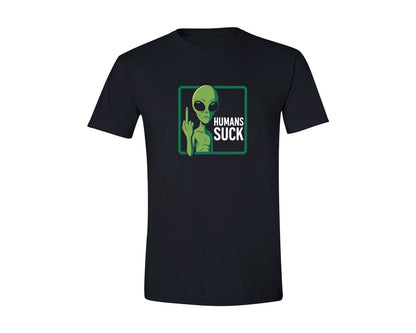 brand:Generic|color:Black|Alien Humans Suck Streetwear T Shirt Graphic T-Shirt