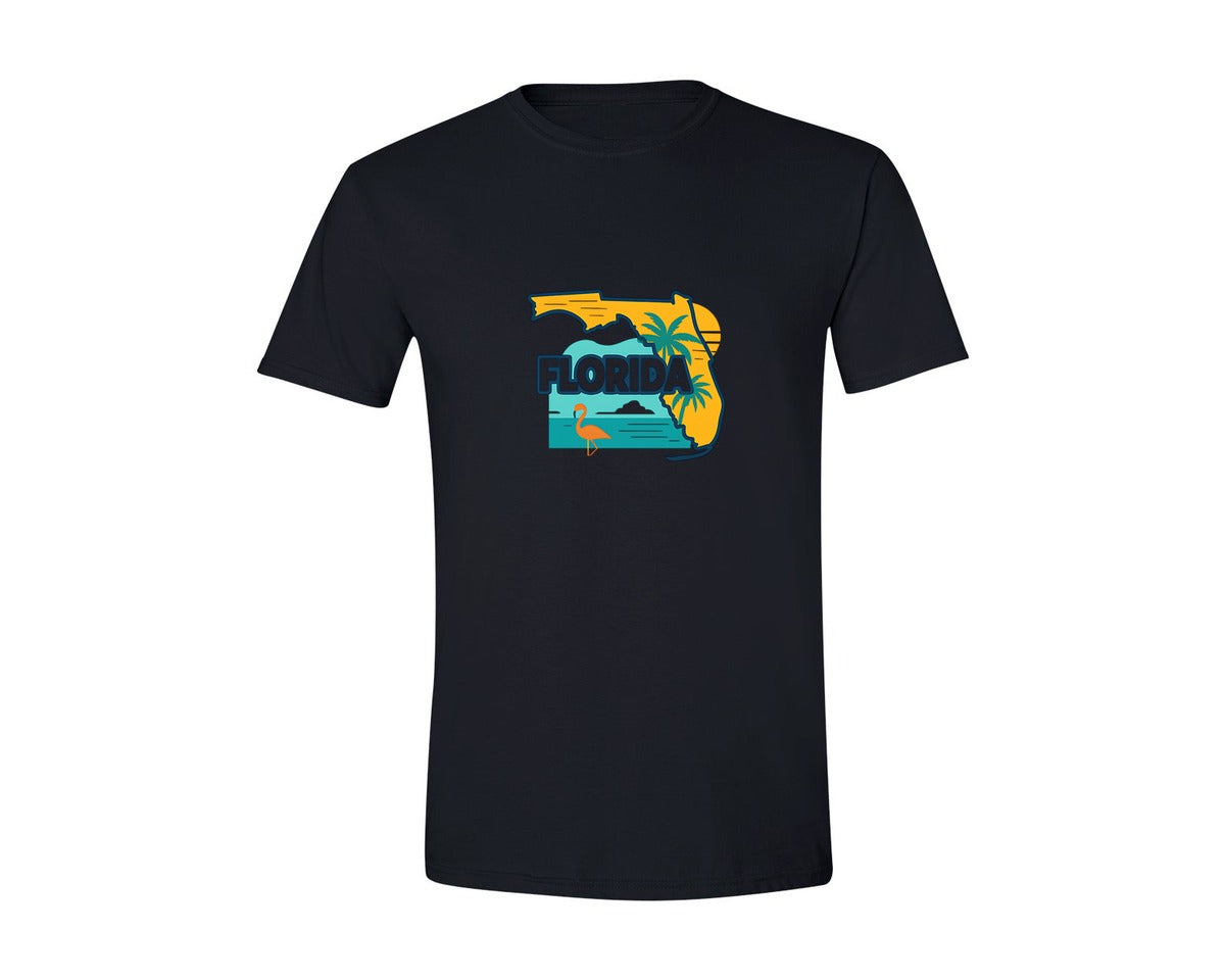 brand:Generic|color:Black|Florida State Map 2 Graphic T-Shirt