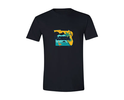 brand:Generic|color:Black|Florida State Map 2 Graphic T-Shirt