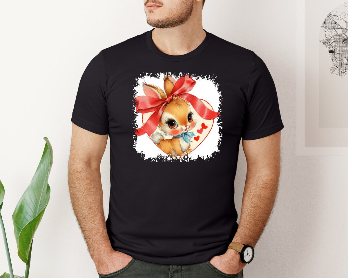 brand:Bella Canvas|color:Black|Vintage Valentine Square Tshirt 22 Graphic T-Shirt
