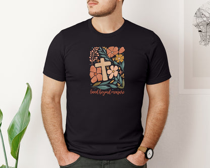 brand:Bella Canvas|color:Black|Loved Beyond Measure Christian 6 Graphic T-Shirt