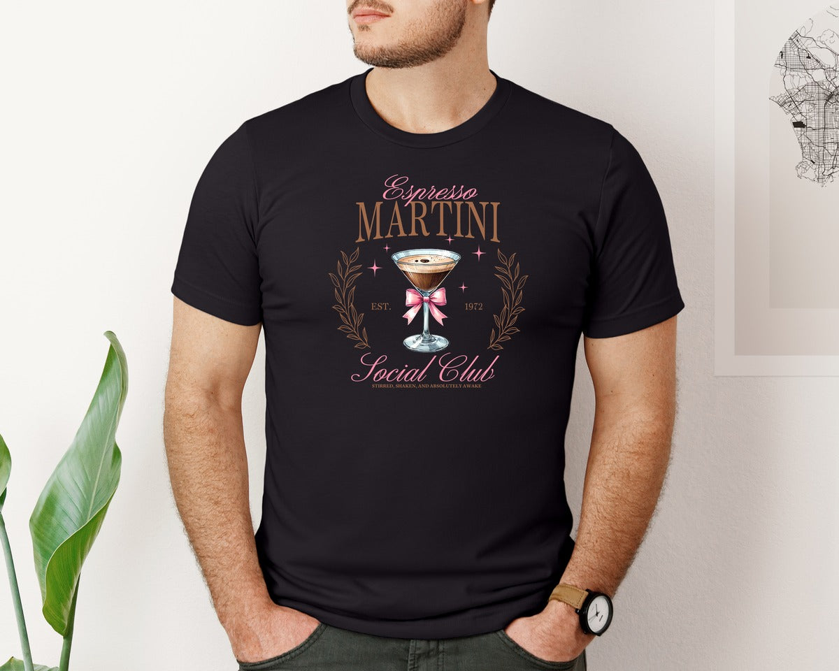 brand:Bella Canvas|color:Black|Coquette Coffee Espresso Martini Graphic T-Shirt