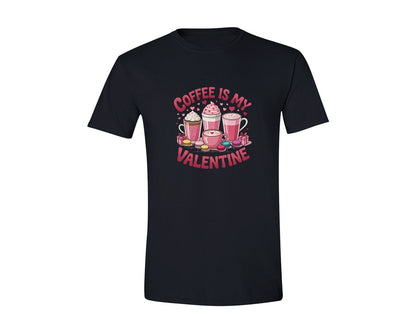 brand:Generic|color:Black|Coffee Is My Valentine 45 Graphic T-Shirt