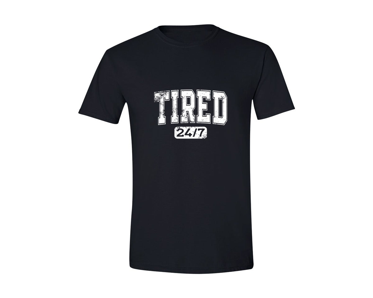 brand:Generic|color:Black|Tired 247 Sarcastic Mom 2 Graphic T-Shirt