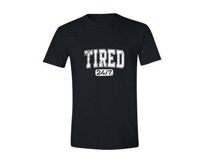 brand:Generic|color:Black|Tired 247 Sarcastic Mom 2 Graphic T-Shirt