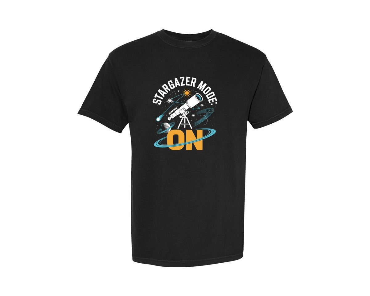 brand:Comfort Colors|color:Black|Stargazer Mode On Astronomy Design Graphic T-Shirt