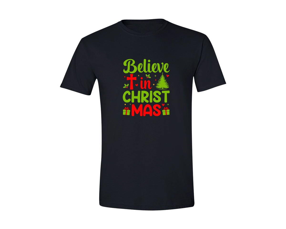 brand:Generic|color:Black|Believe In Christ Christmas T Shirt Graphic T-Shirt