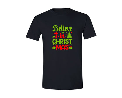 brand:Generic|color:Black|Believe In Christ Christmas T Shirt Graphic T-Shirt