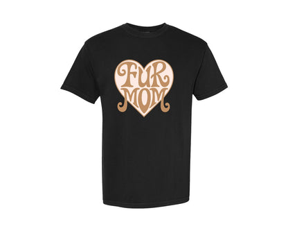 brand:Comfort Colors|color:Black|Fur Mom Cute Crazy Cat Lady Quote Graphic T-Shirt