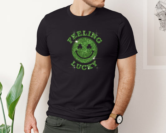 Feeling Lucky Design Graphic T-Shirt