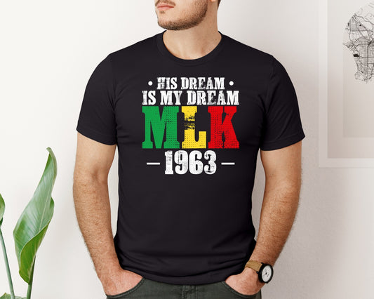 Mlk Martin Luther King Black Graphic T-Shirt