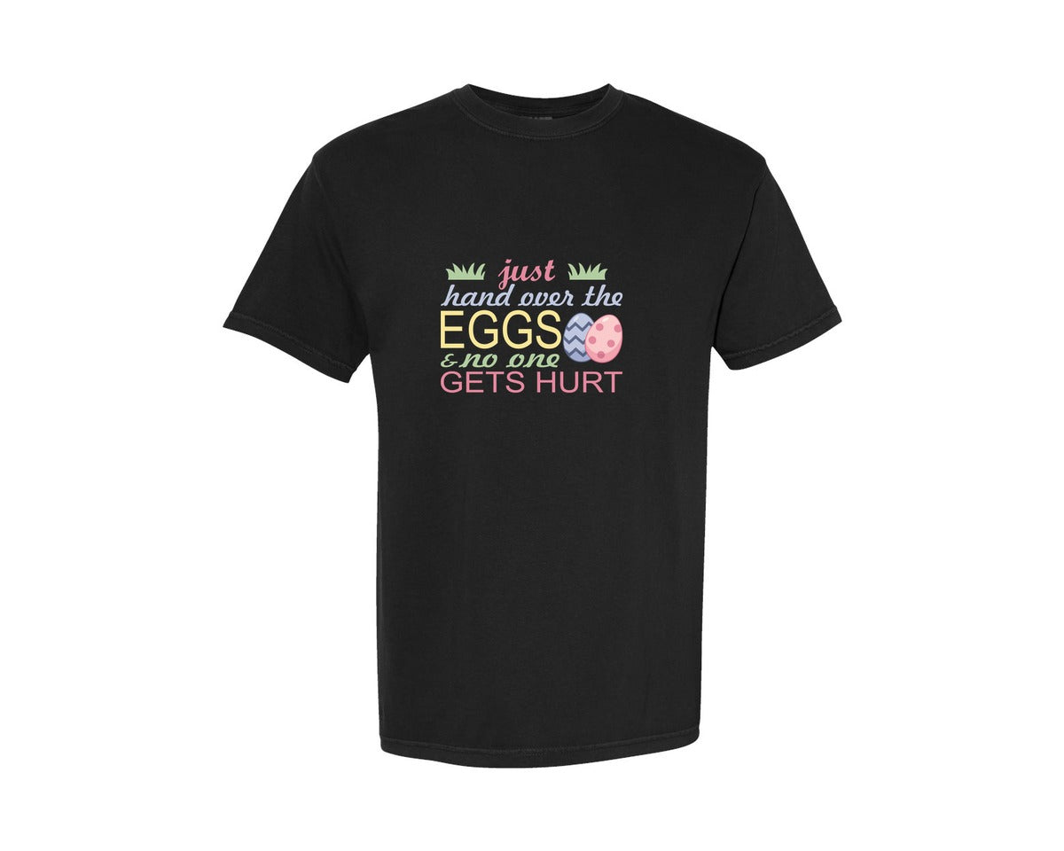 brand:Comfort Colors|color:Black|Funny Happy Easter Quote Graphic T-Shirt