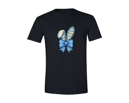 brand:Generic|color:Black|Faux Yarn Crochet Bunny 2 Graphic T-Shirt