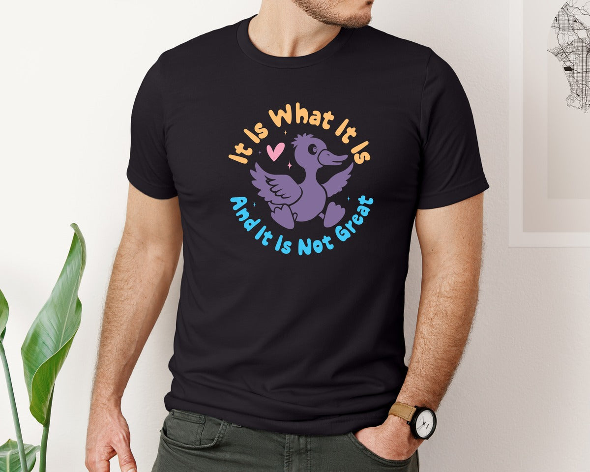 brand:Bella Canvas|color:Black|It Is What It Is And It Is Not Great 12 Graphic T-Shirt