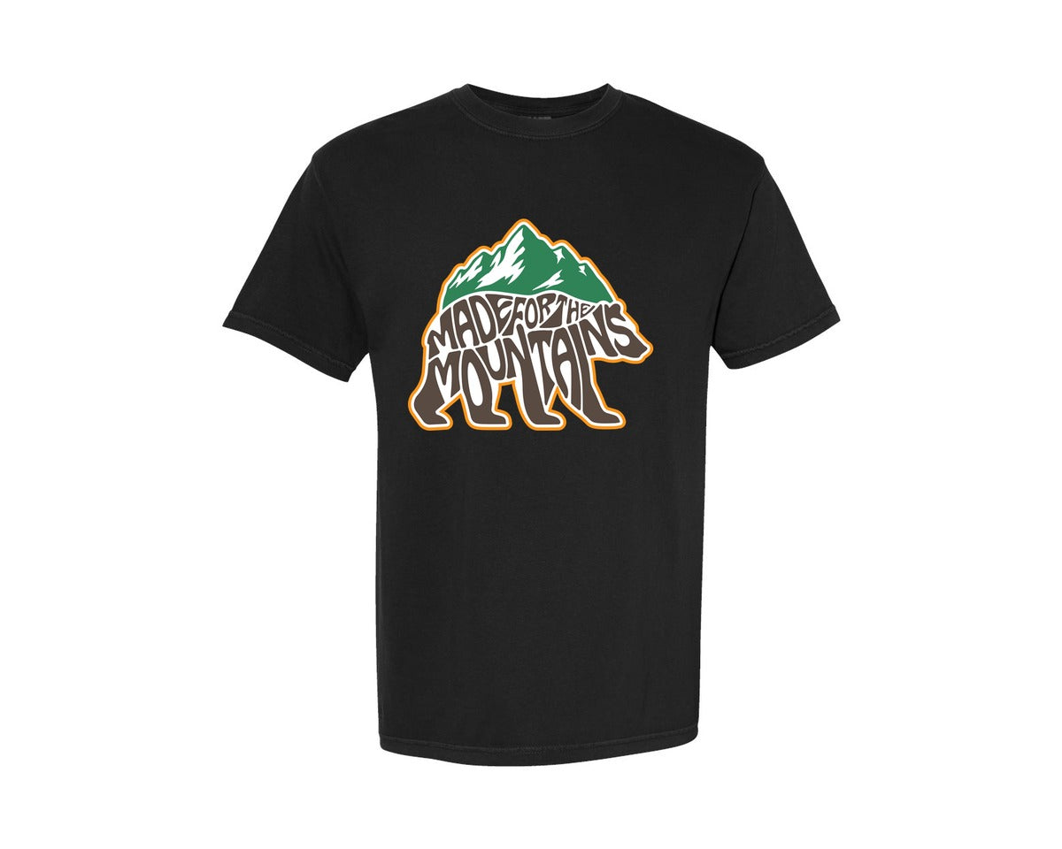 brand:Comfort Colors|color:Black|Made For The Mountains Bear Graphic T-Shirt