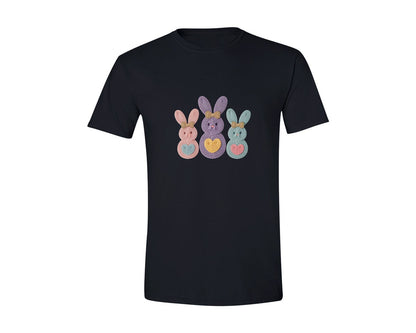 brand:Generic|color:Black|Easter Bunny Faux Yarn Coquette Graphic T-Shirt