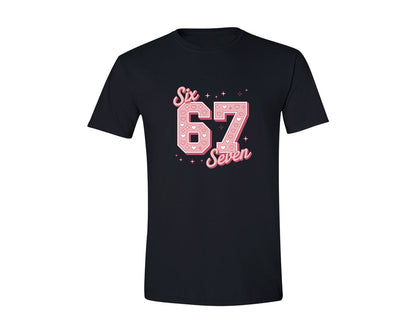 brand:Generic|color:Black|6 7 Valentine Varsity 6 7 Valentine Graphic T-Shirt