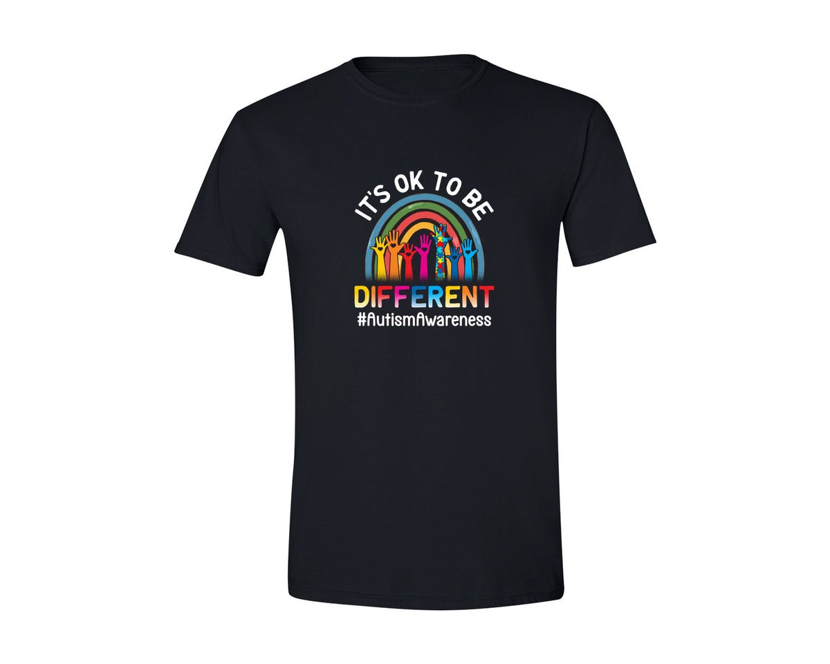 brand:Generic|color:Black|Its Ok To Be Different Autism 3 Graphic T-Shirt