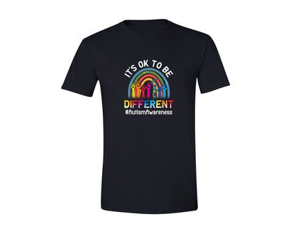 brand:Generic|color:Black|Its Ok To Be Different Autism 3 Graphic T-Shirt