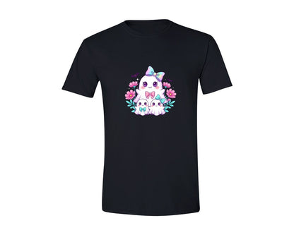 brand:Generic|color:Black|Coquette Iridescent Ghost Graphic T-Shirt