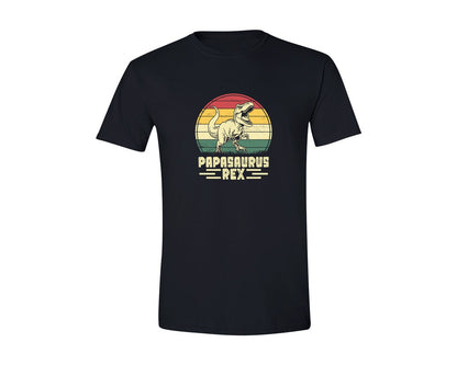 brand:Generic|color:Black|Papasaurus Rex Father T Shirt Design Graphic T-Shirt