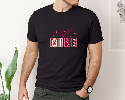 brand:Bella Canvas|color:Black|Valentines Be Mine Love 2 Graphic T-Shirt