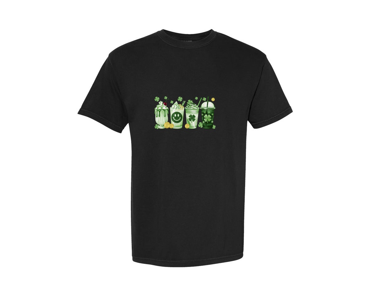 brand:Comfort Colors|color:Black|St Patricks Green Drinks Graphic T-Shirt