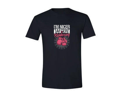 brand:Generic|color:Black|Nicer After Kickboxing Boxing T Shirt Graphic T-Shirt