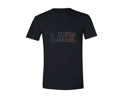 brand:Generic|color:Black|Summer Lake Life Is Better At Lake Graphic T-Shirt