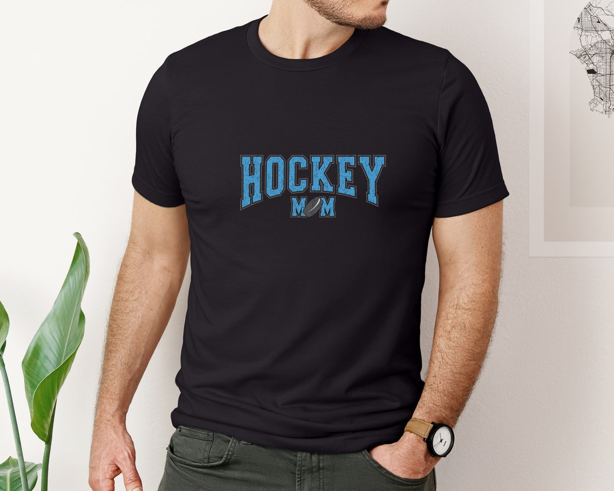 brand:Bella Canvas|color:Black|Hockey Mom Sport Mama Graphic T-Shirt