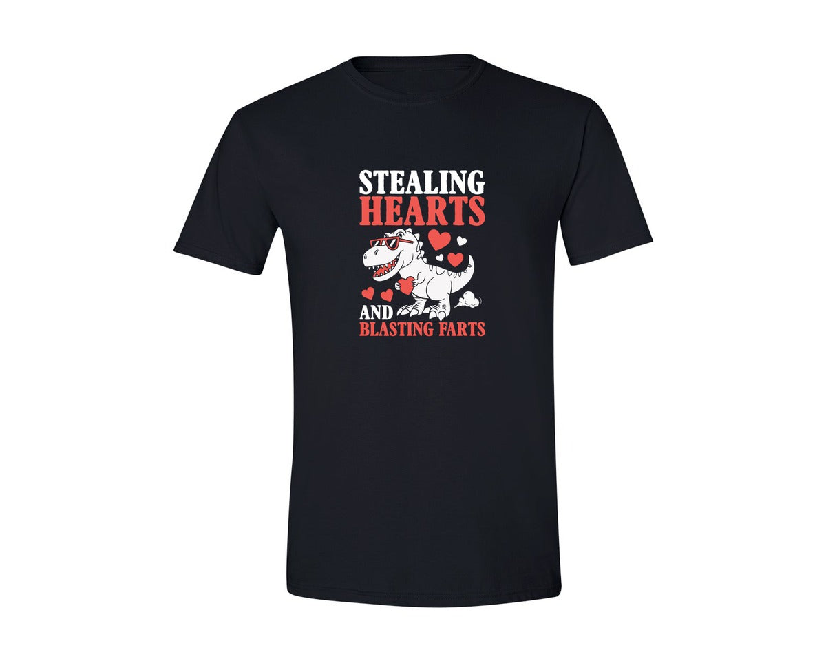 brand:Generic|color:Black|Stealing Hearts And Blasting Farts 7 Graphic T-Shirt