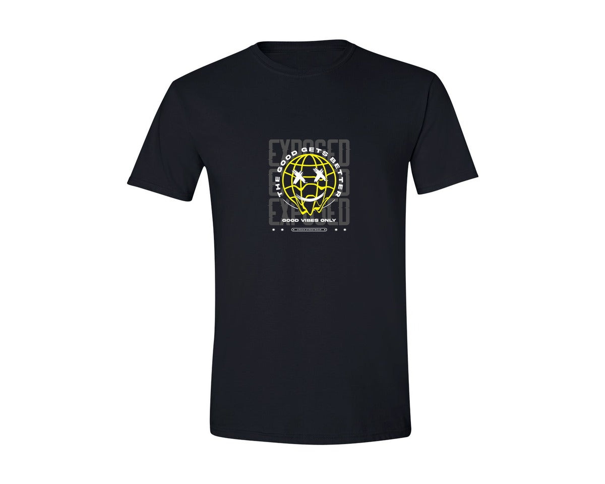 brand:Generic|color:Black|Melting Globe Urban Streetwear Design Graphic T-Shirt