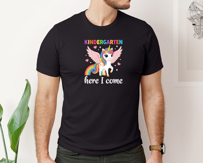 brand:Bella Canvas|color:Black|Kindergarten Here I Come T Shirt Graphic T-Shirt