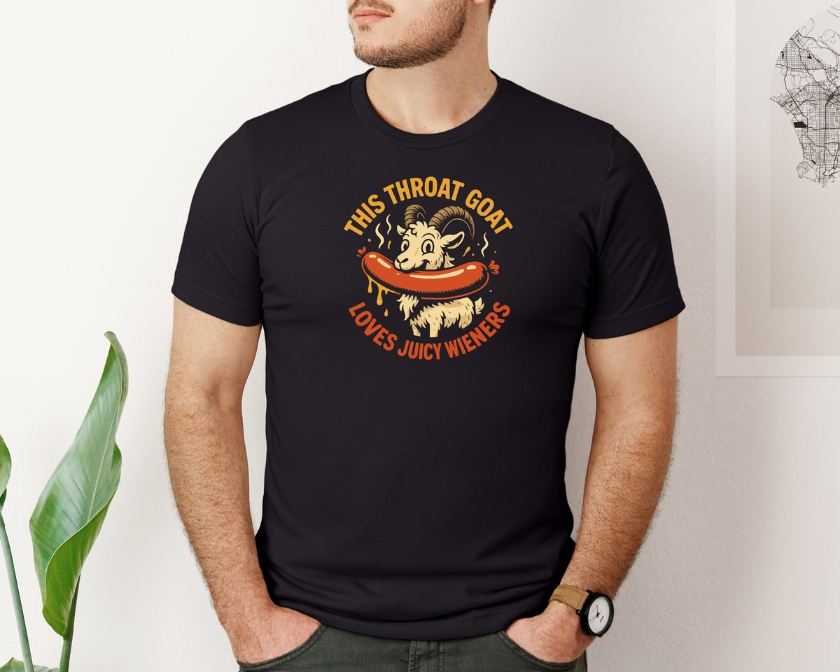 brand:Bella Canvas|color:Black|Throat Goat Loves T Shirt Design Graphic T-Shirt