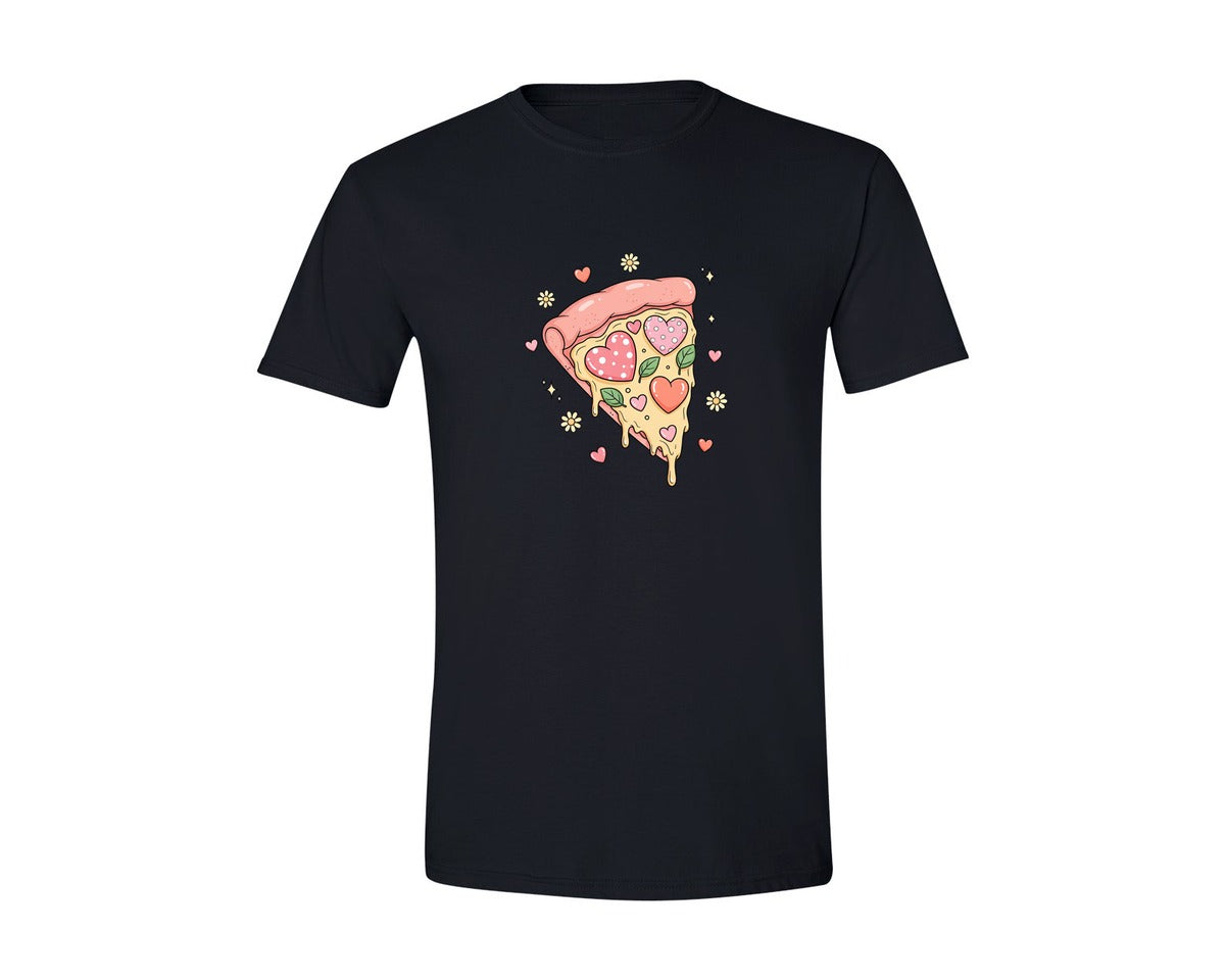 brand:Generic|color:Black|Valentine Pizza 2 Graphic T-Shirt