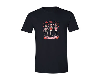 brand:Generic|color:Black|Radiate Love Radiology Valentine Graphic T-Shirt