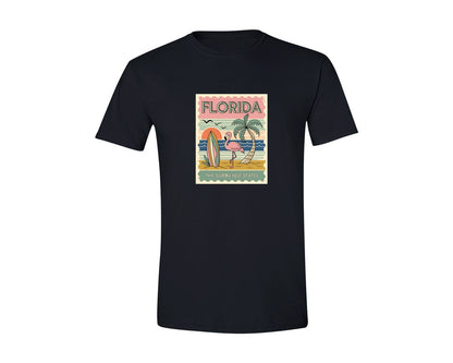 brand:Generic|color:Black|Summer Florida Girls Tirp Retro Travel 2 Graphic T-Shirt