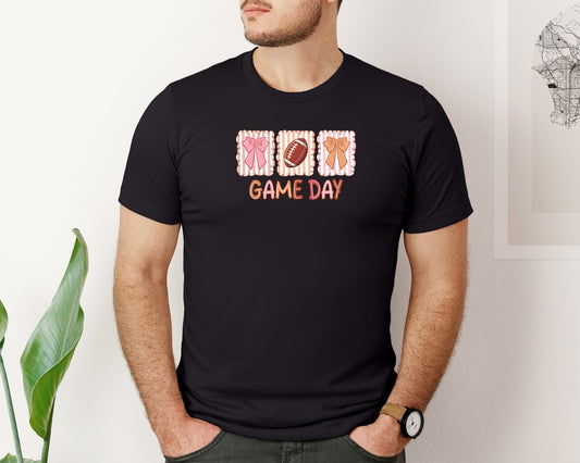 Preppy Football Game Day 3 Graphic T-Shirt