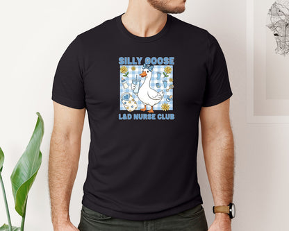 brand:Bella Canvas|color:Black|Silly Goose Ld Nurse Club Graphic T-Shirt