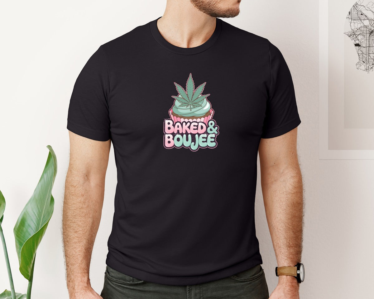 brand:Bella Canvas|color:Black|Baked Boujee Funny 4 Graphic T-Shirt