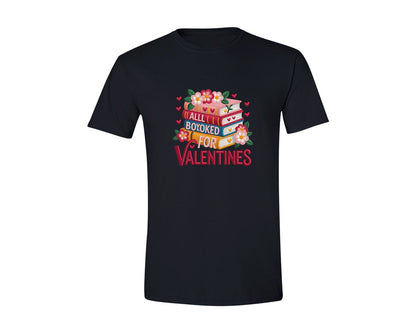 brand:Generic|color:Black|All Booked For Valentines Latch Hook 2 Graphic T-Shirt