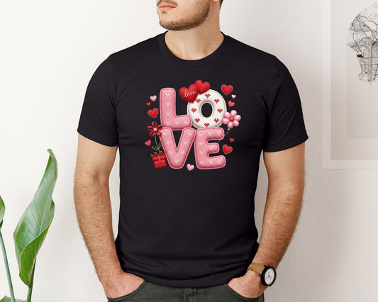 Faux Yarn Love Cherry Valentine 6 Graphic T-Shirt