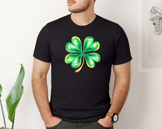 Glitter St Patricks Day Shamrock Graphic T-Shirt