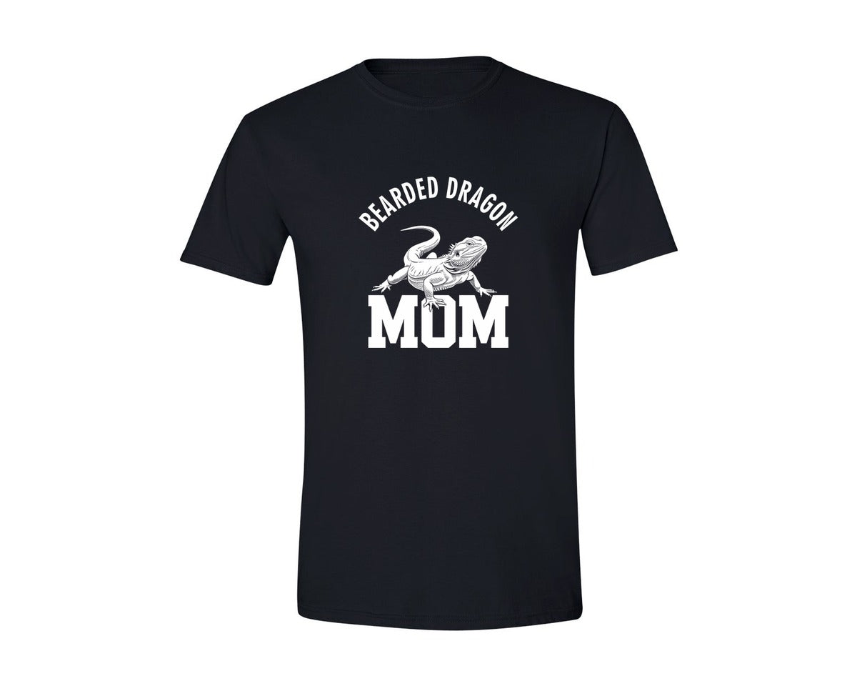 brand:Generic|color:Black|Bearded Dragon Mom Reptile Lizard Lover Graphic T-Shirt