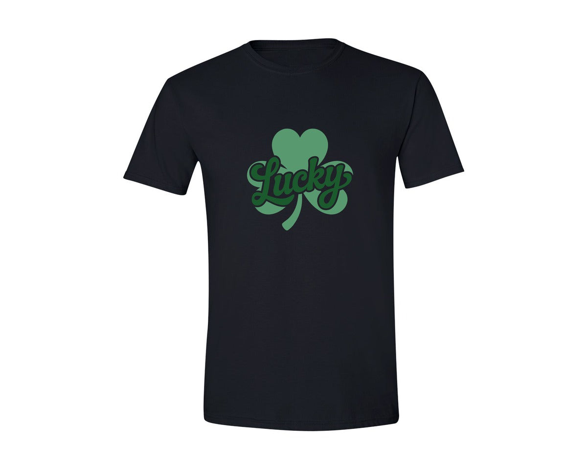 brand:Generic|color:Black|Lucky Clover St Patricks Day Graphic T-Shirt