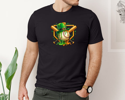 St Patricks Day Baseball Dripping 2 Graphic T-Shirt