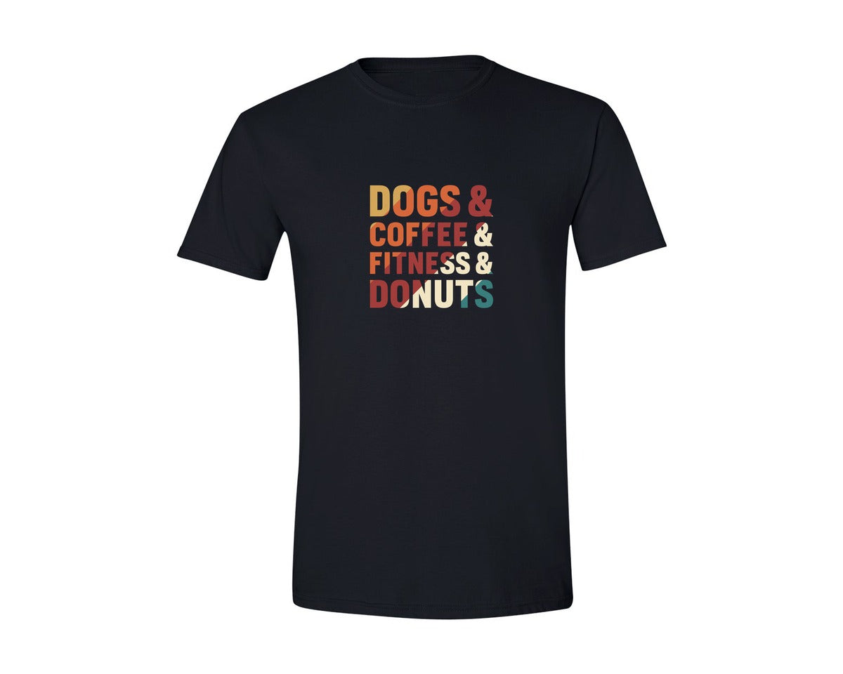 brand:Generic|color:Black|Coffee T Shirt Dog Coffee Fitness Shirt Graphic T-Shirt